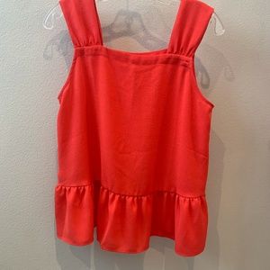 Loose Tank Top with Ruffle